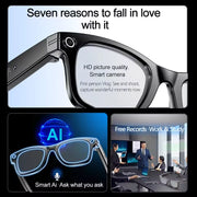 Lunettes de Sport Connectées - Caméra HD & Audio