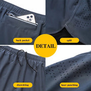 Short de Sport Homme 2-en-1 - Séchage Rapide