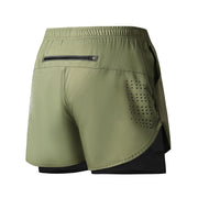Short de Sport Homme 2-en-1 - Séchage Rapide